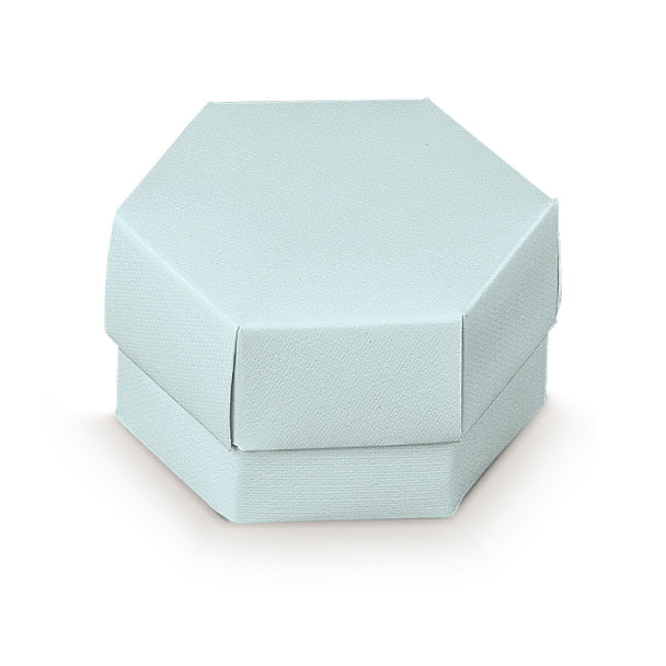 Scotton Sechseckbox mit Trennwand 80 x 55 mm Leinen Blau 10 St.