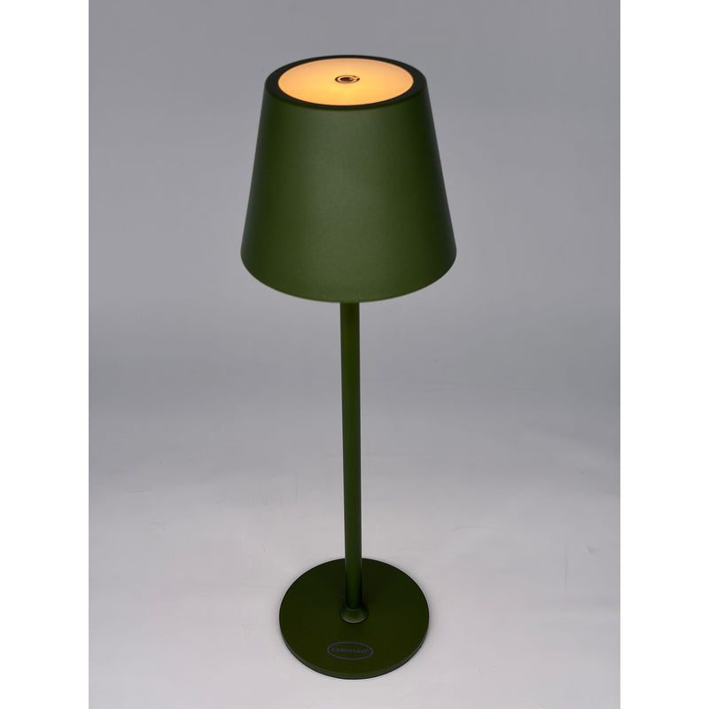 L'Arcolaio LED-Leuchte Touch Aufladbar H 38 cm 10 x 10 cm IP54 Round Pro Olive