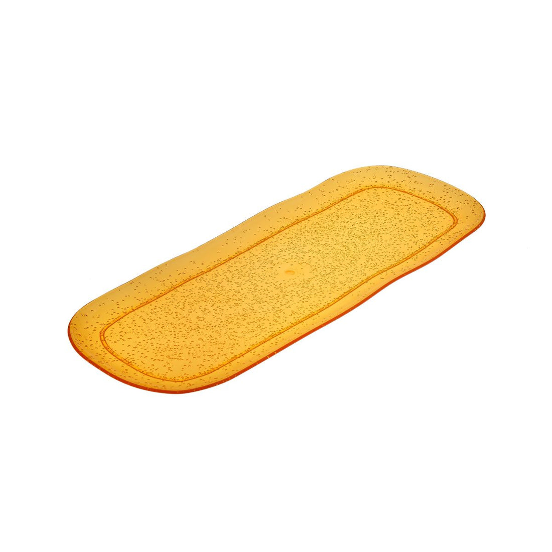 Zani Serafino Rechteckiges Großes Tablett Memento Synth aus Methacrylat Farbe Mandarin