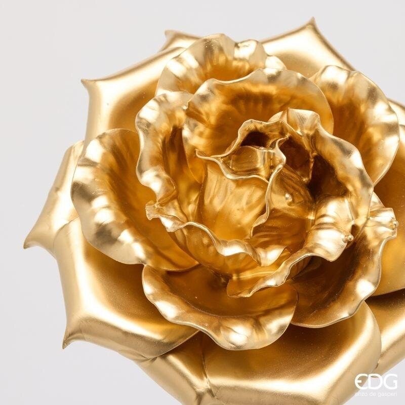 EDG Enzo De Gasperi Rosa Glossy Ramo Gold H60 Ø20 cm – Florales Weihnachtsdekoration