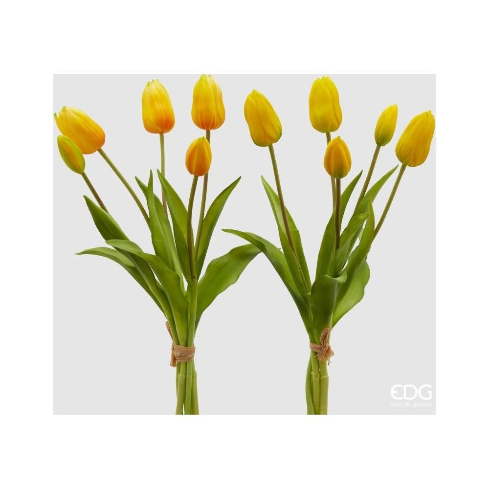 EDG Enzo De Gasperi Strauß aus 5 Tulpen Olis Ass. H 40 Cm Gelb 1 Stk
