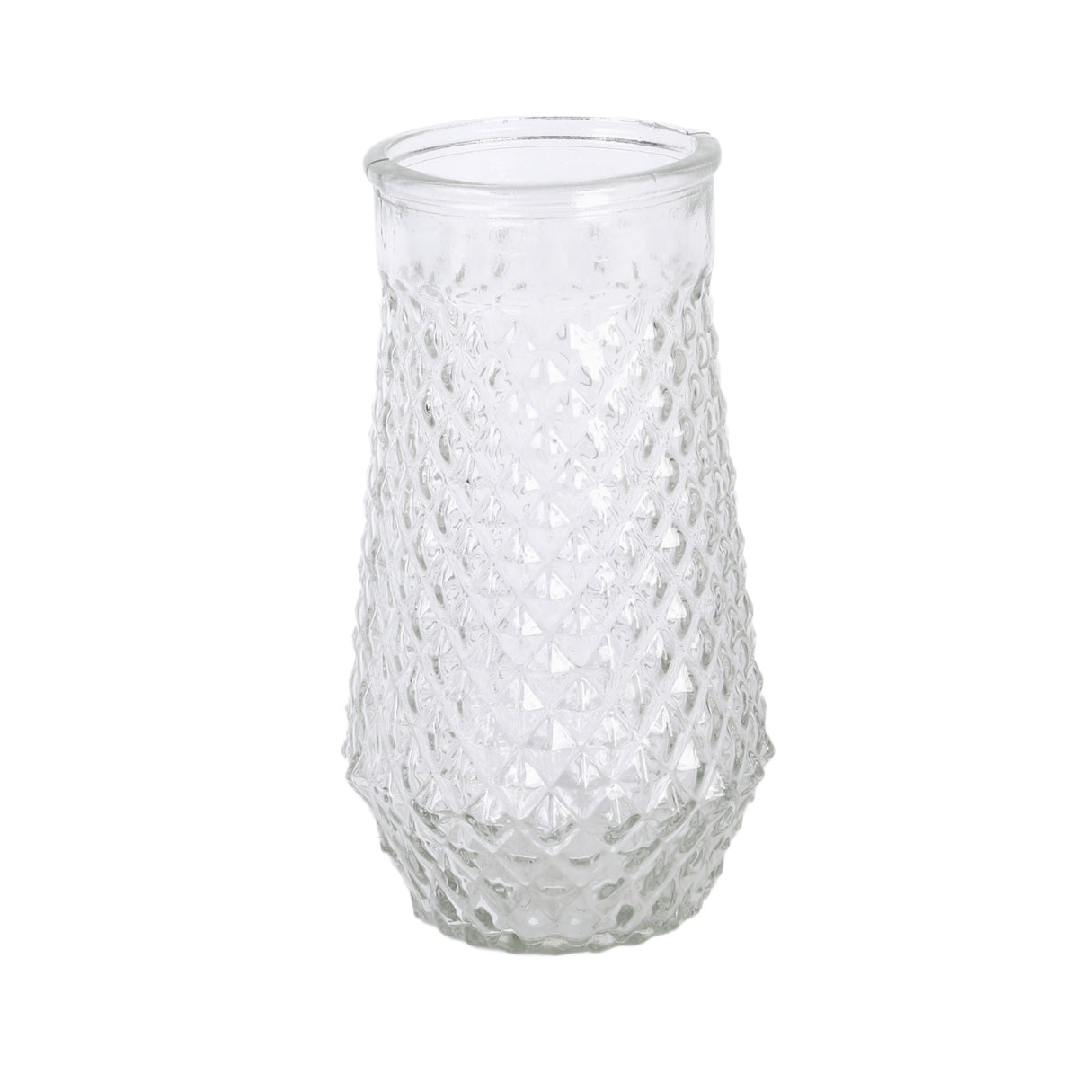 Vimin Box Portafiori Sfaccettato D 8 Cm H 20 Cm Vetro Trasparente