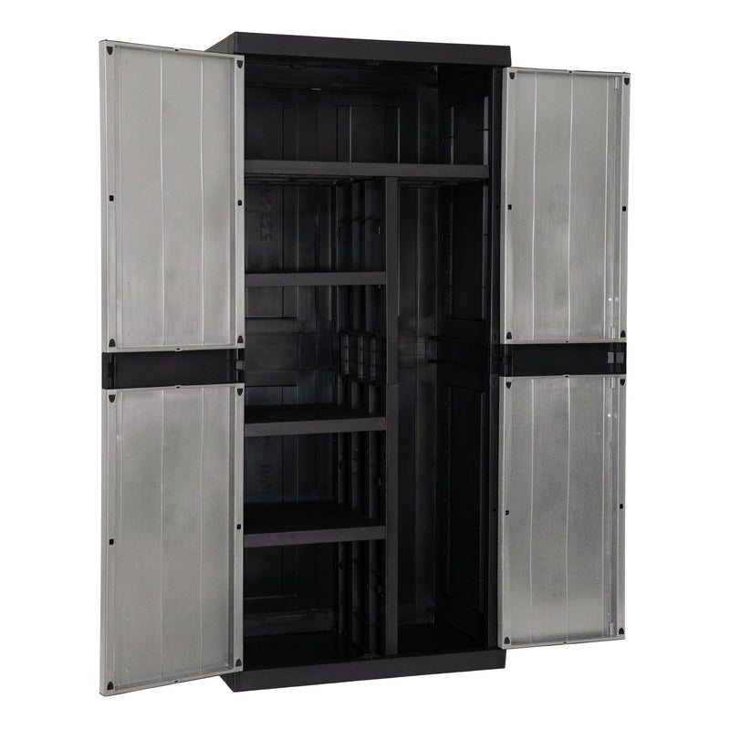 Toomax Schrank 2-türig Garage Mega Utility Cabinet – Werkzeugschrank mit 4 verstellbaren Böden