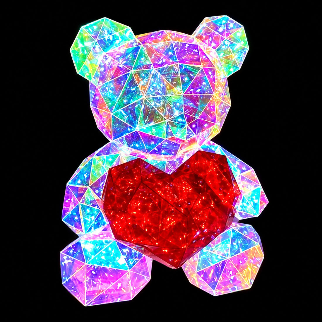 BONTURI CASA HOME DECORATION Teddybär Geschenkbox 20 x 19 x 25 Cm 150 LEDs USB Batterie