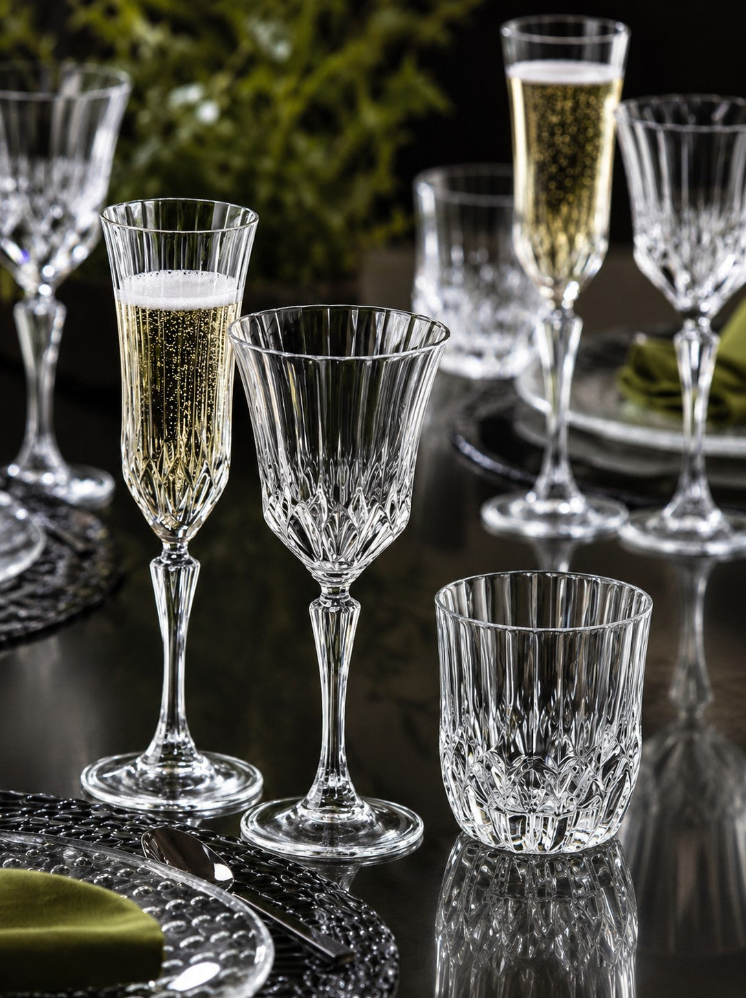 RCR Cristalleria Italiana Adagio - 3 - Set aus 6 Weingläsern aus Glas
