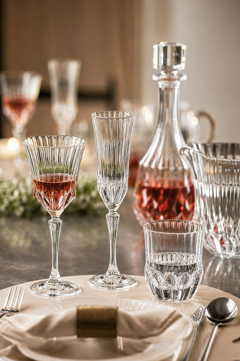 RCR Cristalleria Italiana Adagio - 3 - Set aus 6 Weingläsern aus Glas