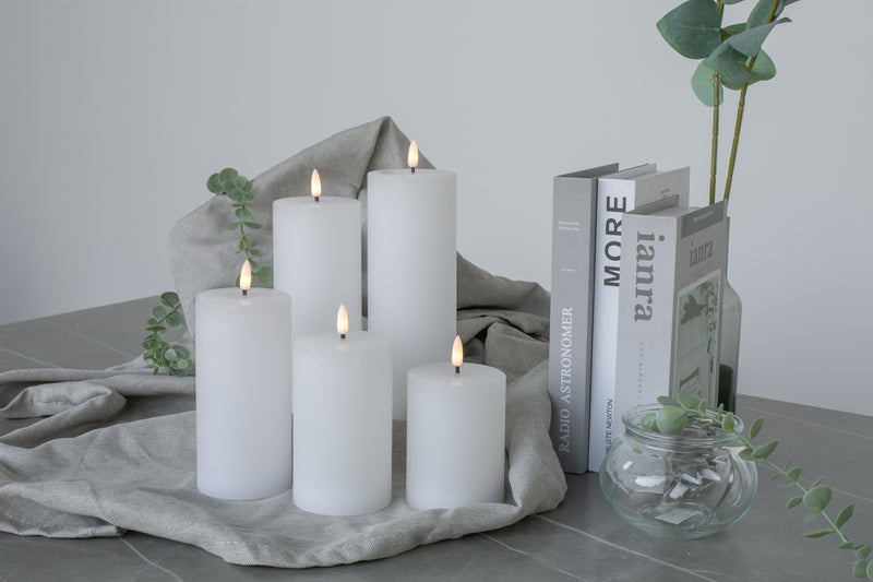 Bonturi Casa CANDELA LED CERA Bianco 7,5x15 Cm TOUCH