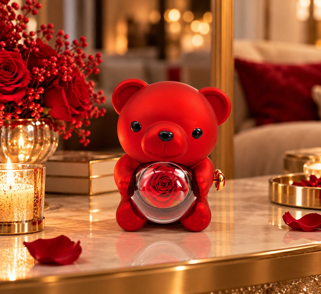 Bonturi Casa Home Decoration Teddy Bear Piccolo Red – Dekorativer Weihnachtsteddybär
