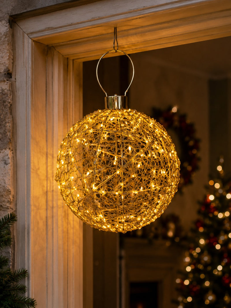 Bonturi Casa DECO GIANT BALL di Natale 200 LED D 50 Cm H 60 Cm GOLD