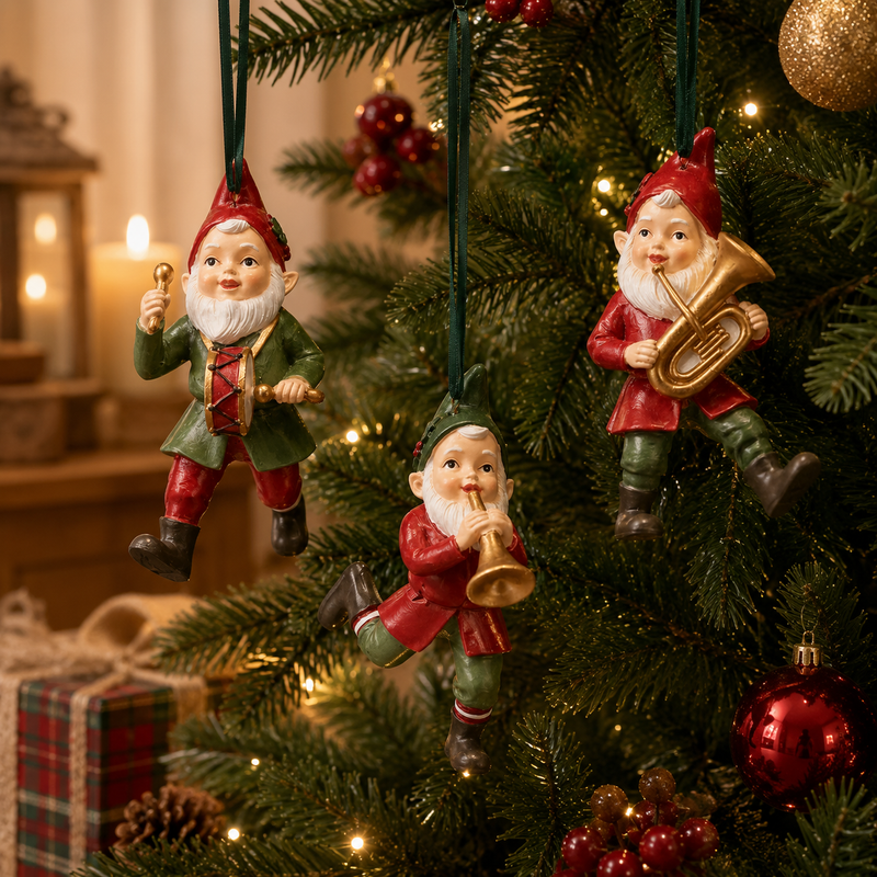 EDG Enzo De Gasperi Weihnachtsschmuck Weihnachtszwerg Sortiert H 10 cm Kunstharz Grün Rot 1 Stück