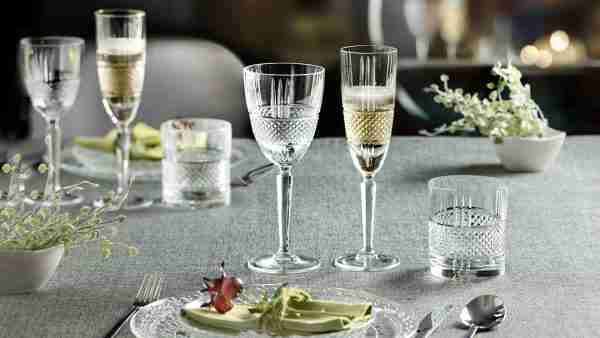 RCR Cristalleria Italiana Brillante - FL - Set von 6 Flöte-Gläsern aus Glas