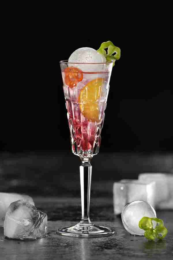 RCR Cristalleria Italiana Etna - FL - Set aus 6 Flötengläsern aus Glas