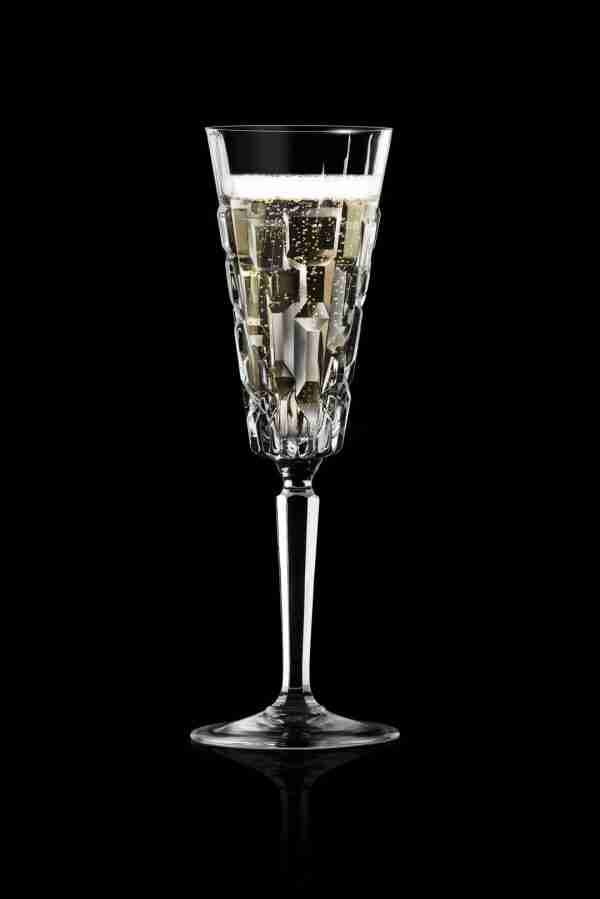 RCR Cristalleria Italiana Etna - FL - Set aus 6 Flötengläsern aus Glas