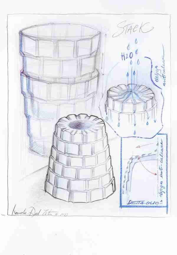 RCR Cristalleria Italiana Stack - DOF - Set aus 6 Gläsern aus Glas