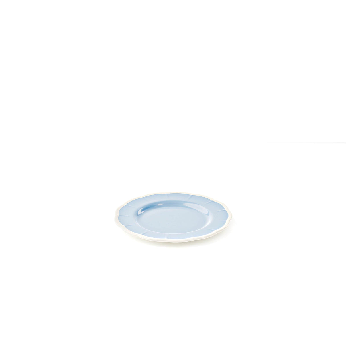 GUZZINI Dessert Teller Melamin Flora D 21 Cm Tischdeko Pulverblau
