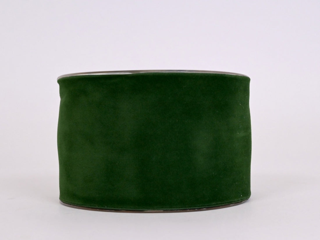 Piovaccari Band Weihnachts-Schleife Double Velvet Dunkelgrün 63 mm x 7 m – Doppelsamtband für Weihnachtsbaum, Schleifen und Geschenkverpackungen