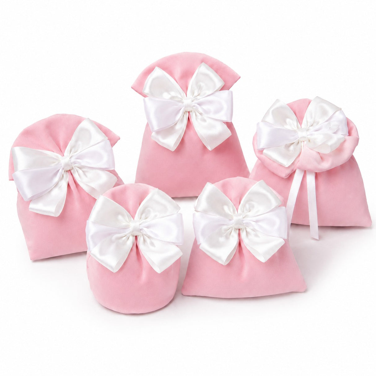 Creazioni per Enzo Beutel Süßigkeitentüte Colorado 13X11 cm Rosa Bonbonniere – 10er Pack