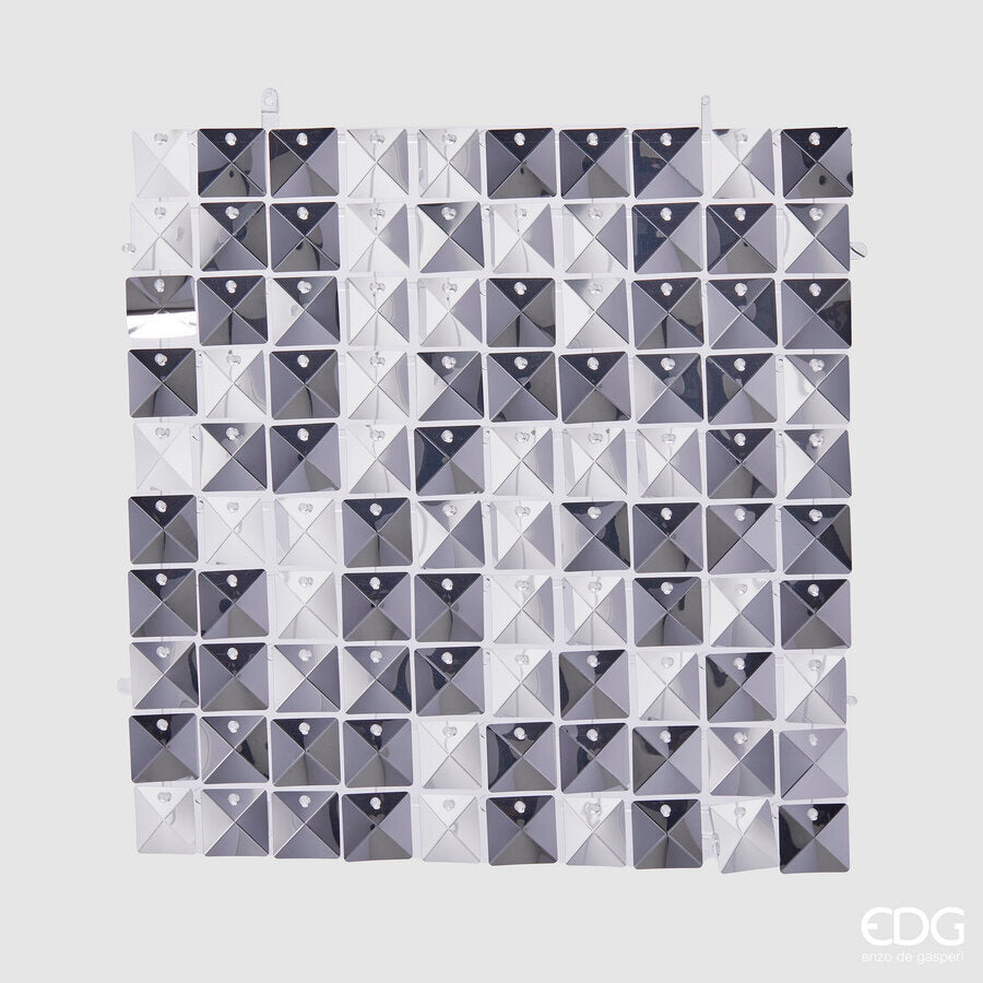 EDG Enzo De Gasperi Fenster Glitter Quadrat 30 x 30 Cm Silber