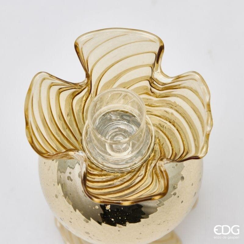 EDG Enzo De Gasperi Kerzenhalter Caramella Gold H16 Ø8 cm – Weihnachtsdekoration