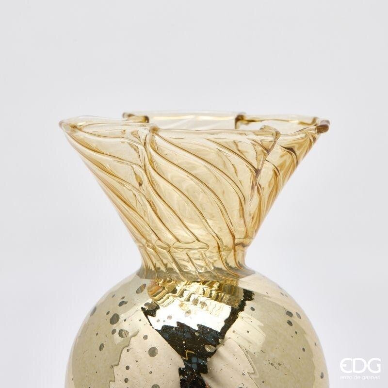 EDG Enzo De Gasperi Kerzenhalter Caramella Gold H16 Ø8 cm – Weihnachtsdekoration