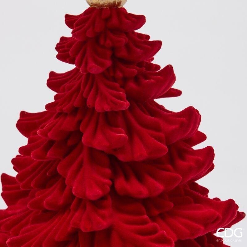 EDG Enzo De Gasperi Kerzenständer Kiefer Grün und Rot H31 Ø19 cm – Weihnachtsdeko
