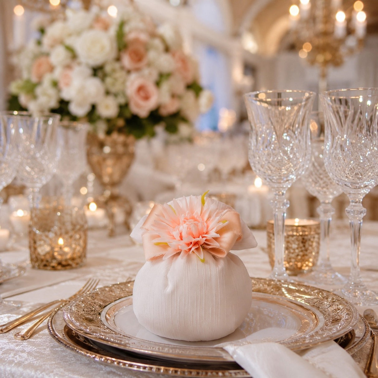 Creazioni per Enzo Sacchetto Bomboniera Portaconfetti Canette Weiß 13x14 cm Cf 10 Stk.