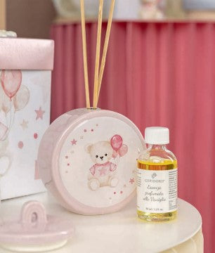 Cupido&Co. Diffusor Teddybär mit rosa Ballons H 90 cm 50 ml mit Schachtel