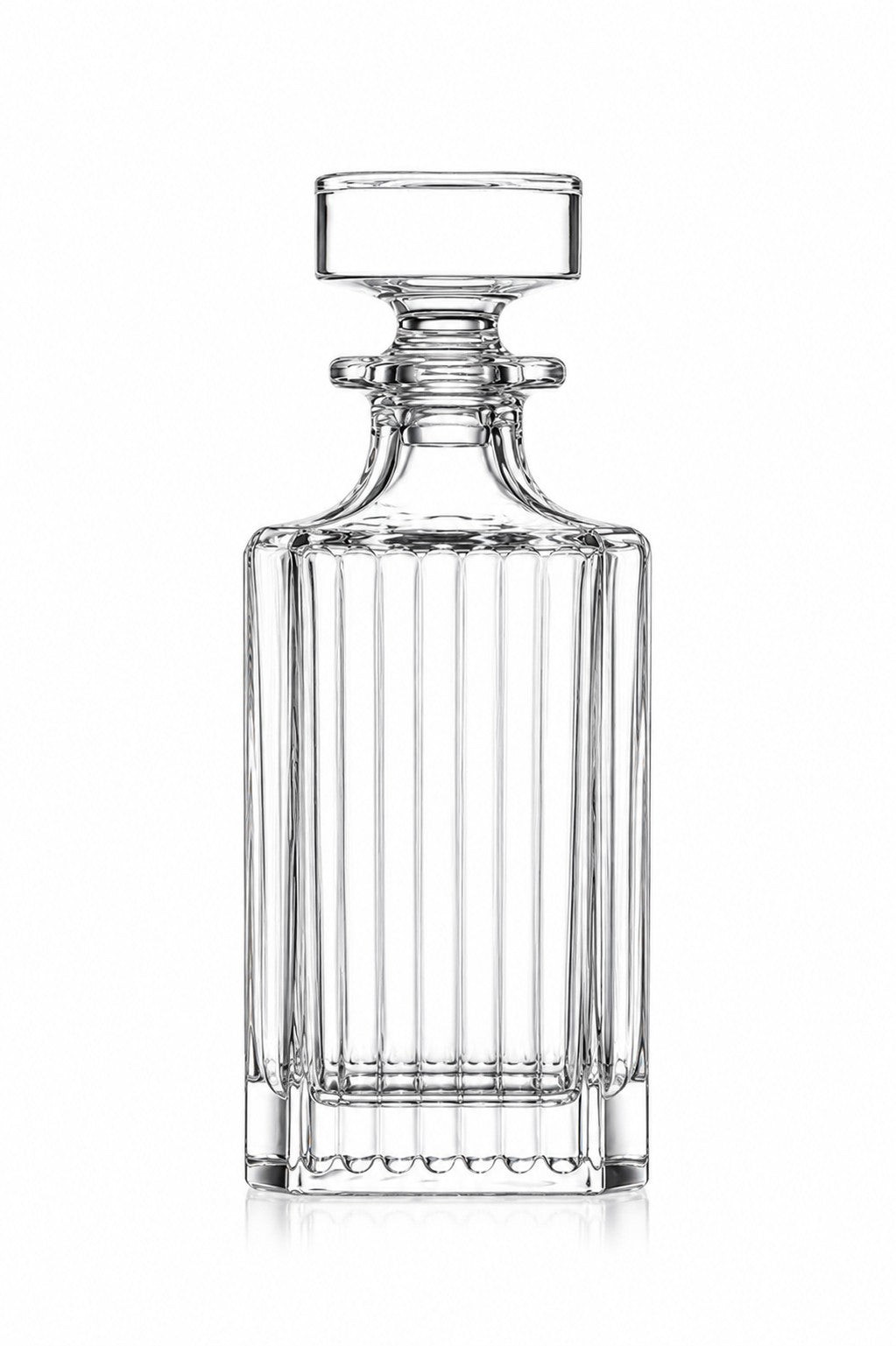 RCR Cristalleria Italiana Timeless - Quadratische Flasche mit quadratischem Glasstopper
