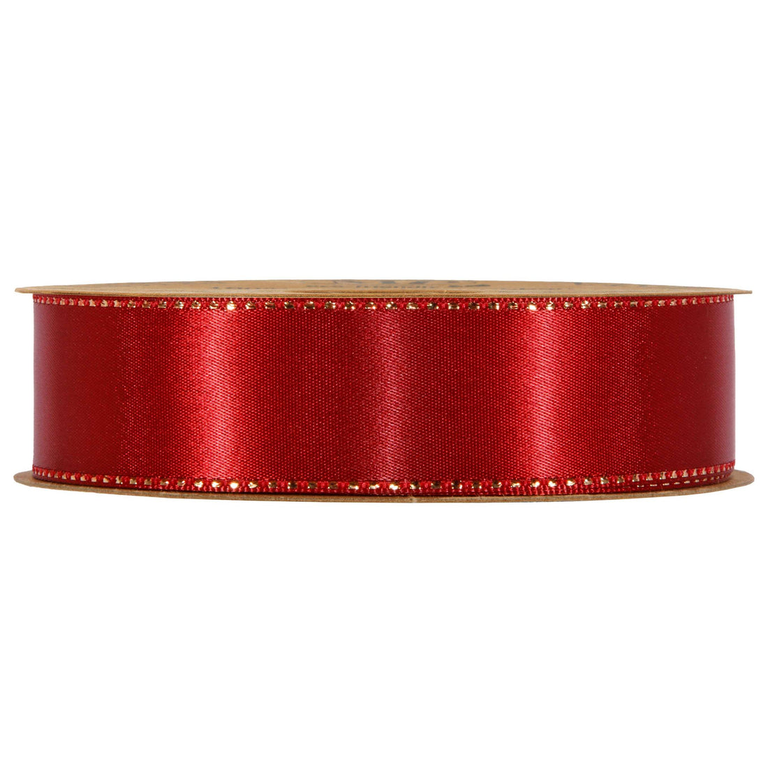Piovaccari Band Satinée Red Dahlia 25 mm x 20 m – Satiniertes rotes Band für Schleifen, Geschenkverpackungen und Weihnachtsdekoration