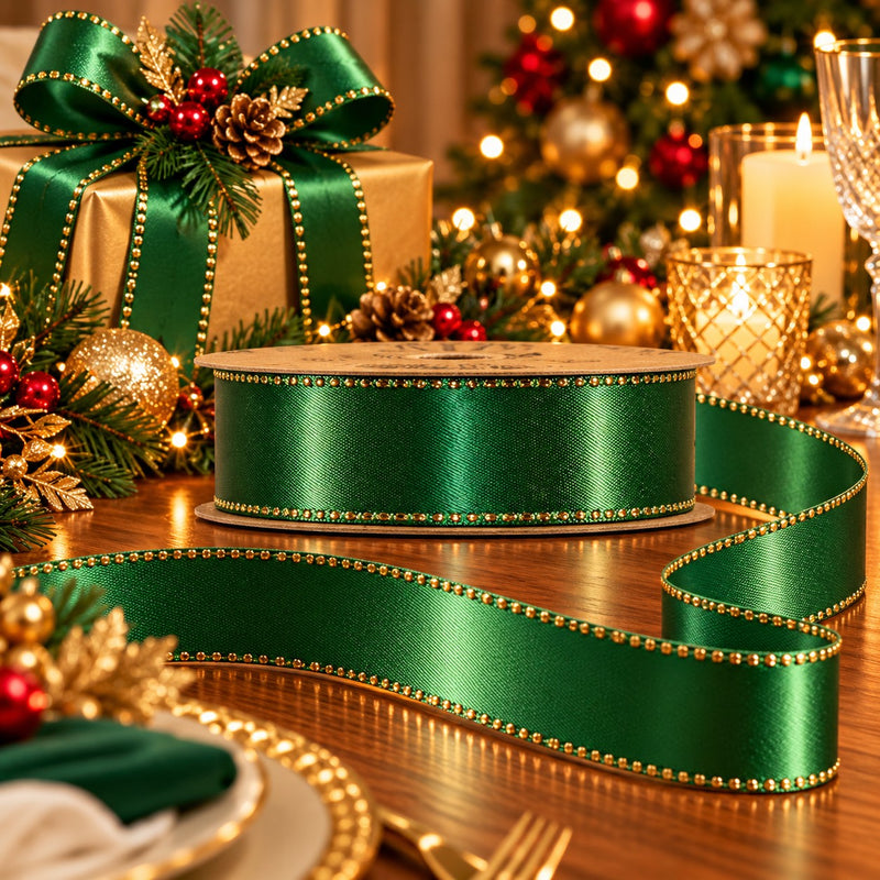Piovaccari Satinée Courtyard Band 15 mm x 20 m – Dekoratives Satinband für Schleifen, Geschenkverpackungen und Weihnachtsdekoration