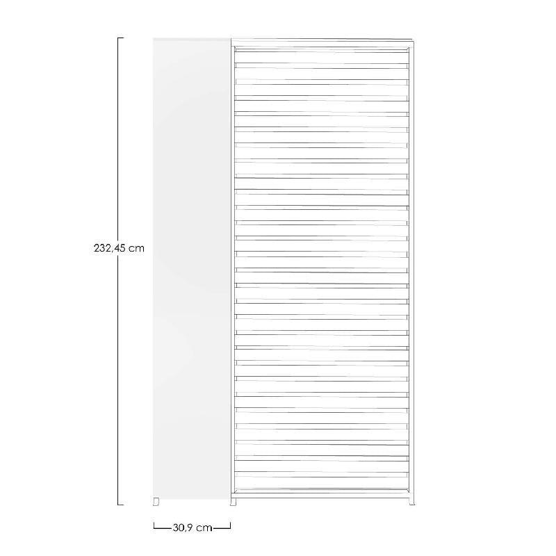 Bizzotto Vertikales Paneelset für Pergola Ocean 232,45 x 30,9 cm Weiß