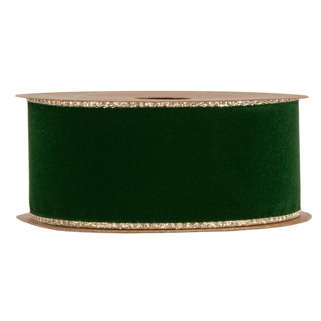 Piovaccari Band Double Sides Velvet & Glitter Dunkelgrün 40 mm x 10 m – Weihnachtsband aus Samt mit Glitzer für Weihnachtsbaum, Schleifen und Geschenkverpackungen
