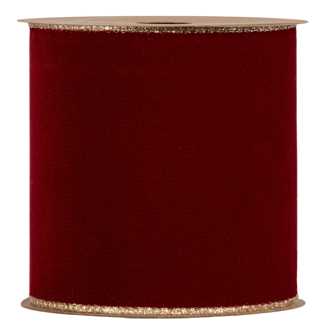 Piovaccari Band Double Sides Velvet & Glitter Dunkelrot 100 mm x 10 m – Weihnachtsband aus Samt und Glitzer für Weihnachtsbaum, Schleifen und Geschenkverpackungen