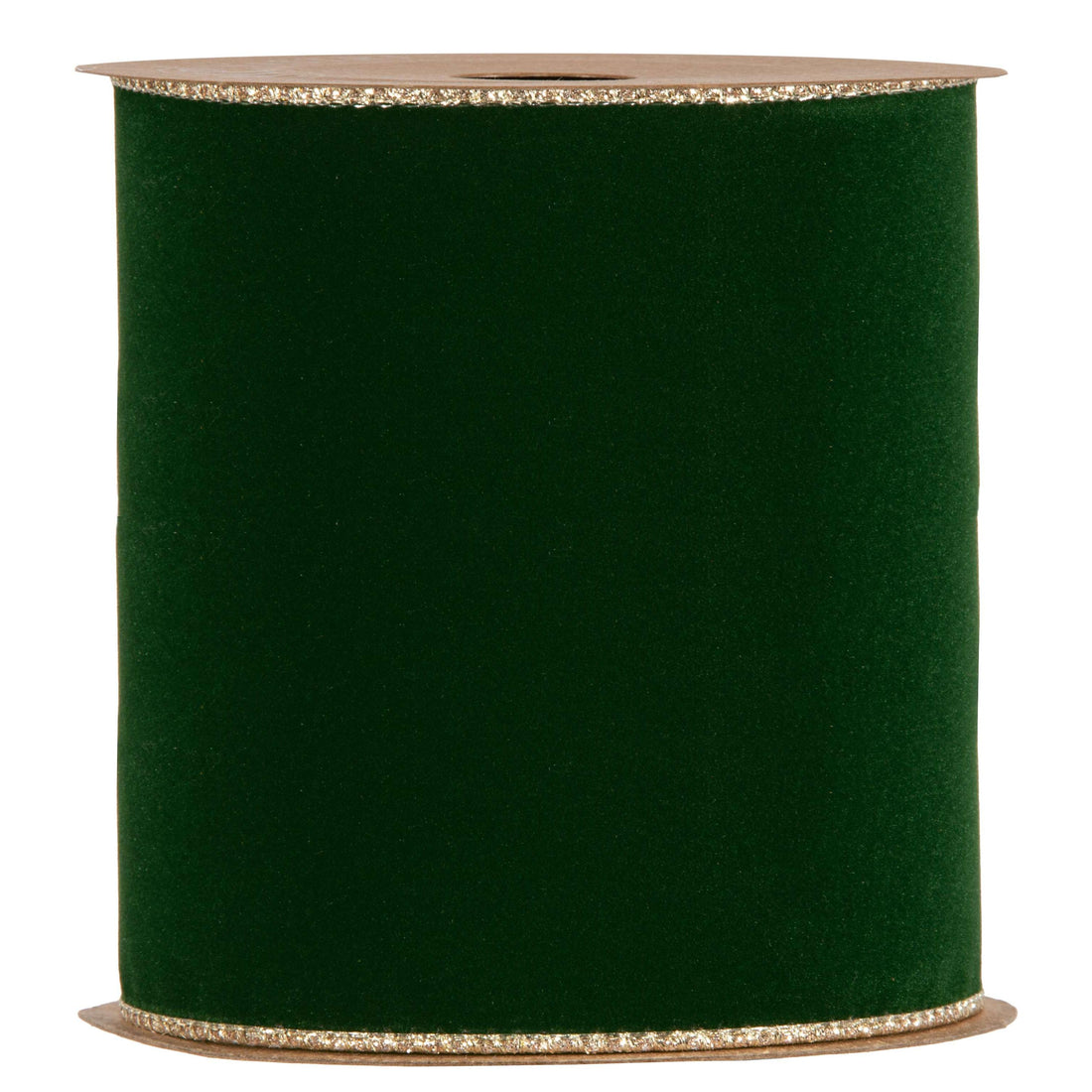Piovaccari Band Double Sides Velvet & Glitter Dunkelgrün 100 mm x 10 m – Weihnachtsband aus Samt mit Glitzer für Weihnachtsbaum, Schleifen und Geschenkverpackungen