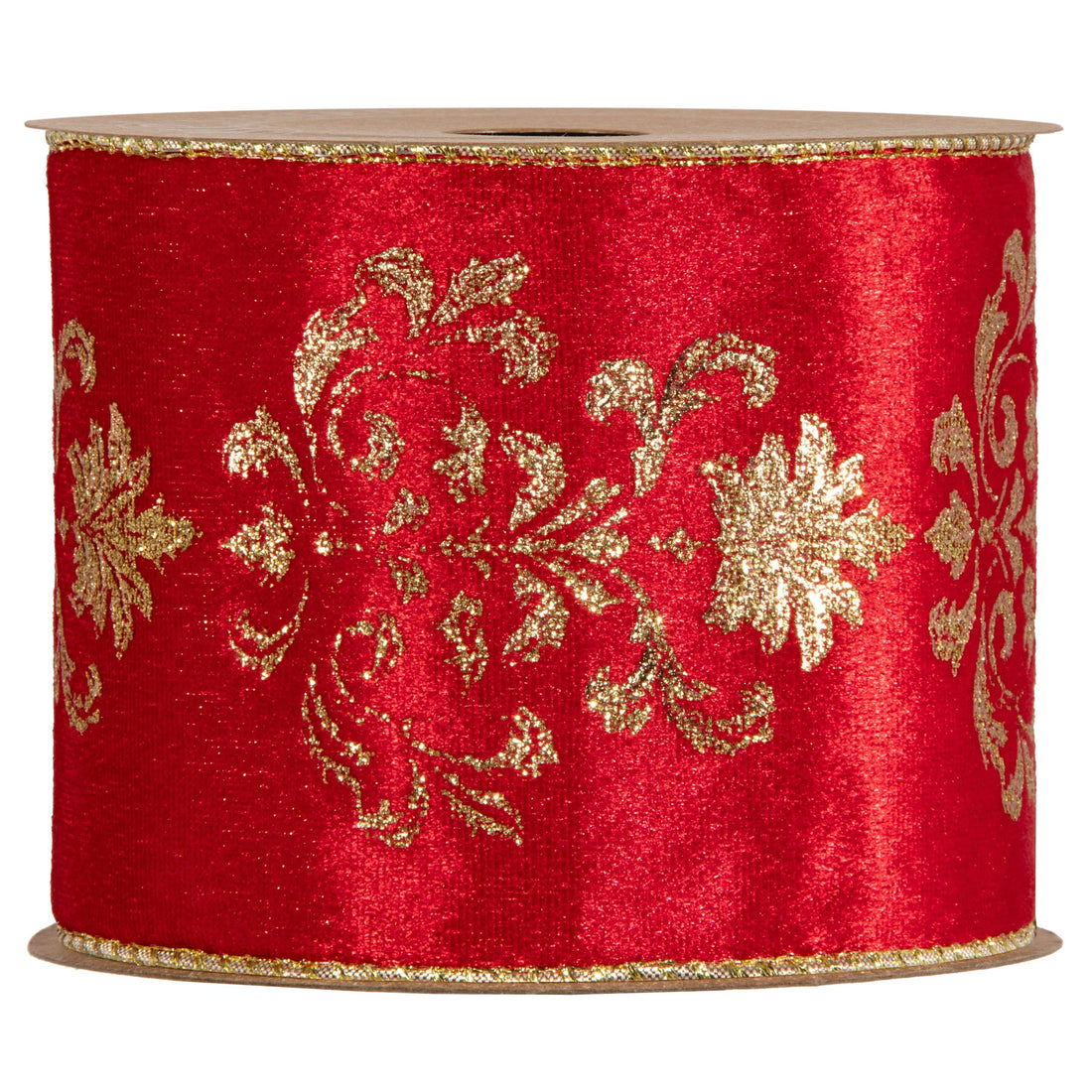 Piovaccari Band Lilibeth Rot 100 mm x 10 m – Weihnachtliches Dekoband für Weihnachtsbaum, Schleifen und Geschenkverpackungen