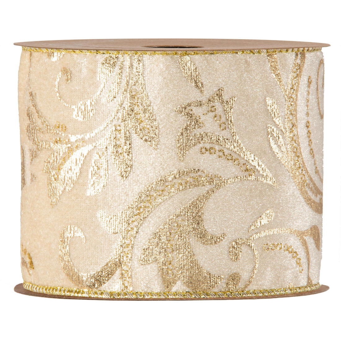 Piovaccari Band Velours d’Orient 100 mm x 10 m – Weihnachtliches Dekoband für Weihnachtsbaum, Schleifen und Geschenkverpackungen