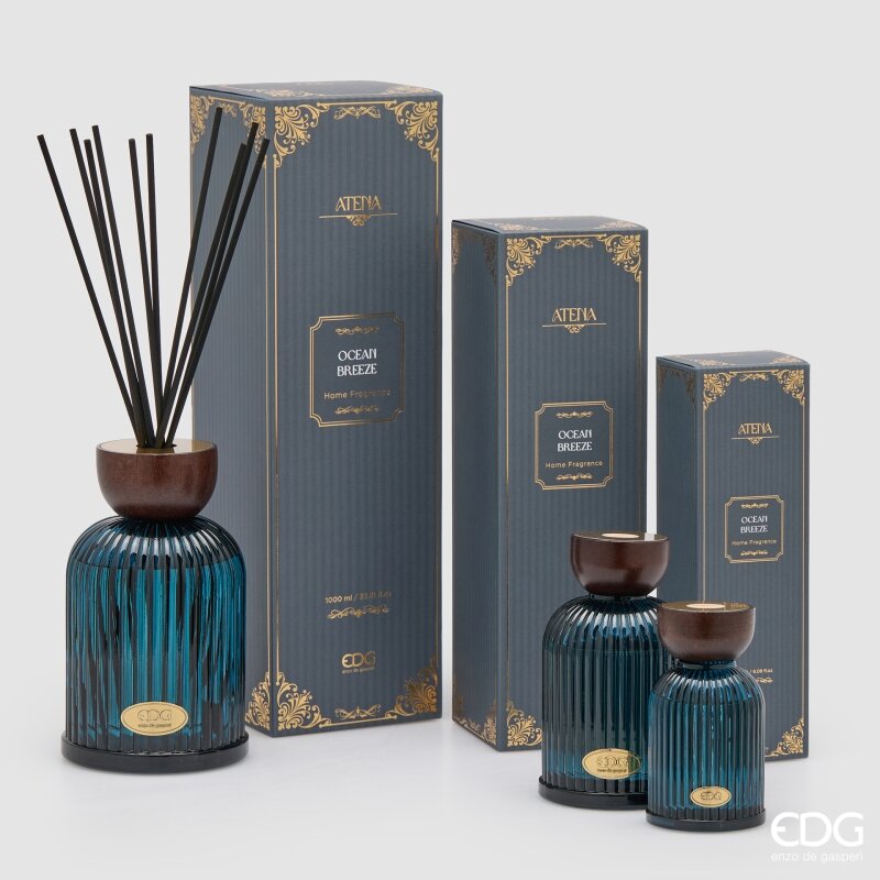 EDG Enzo De Gasperi Raumduft Flasche Atena Ocean Breeze 180 ml H12 Ø7 cm – Weihnachts-Raumduft