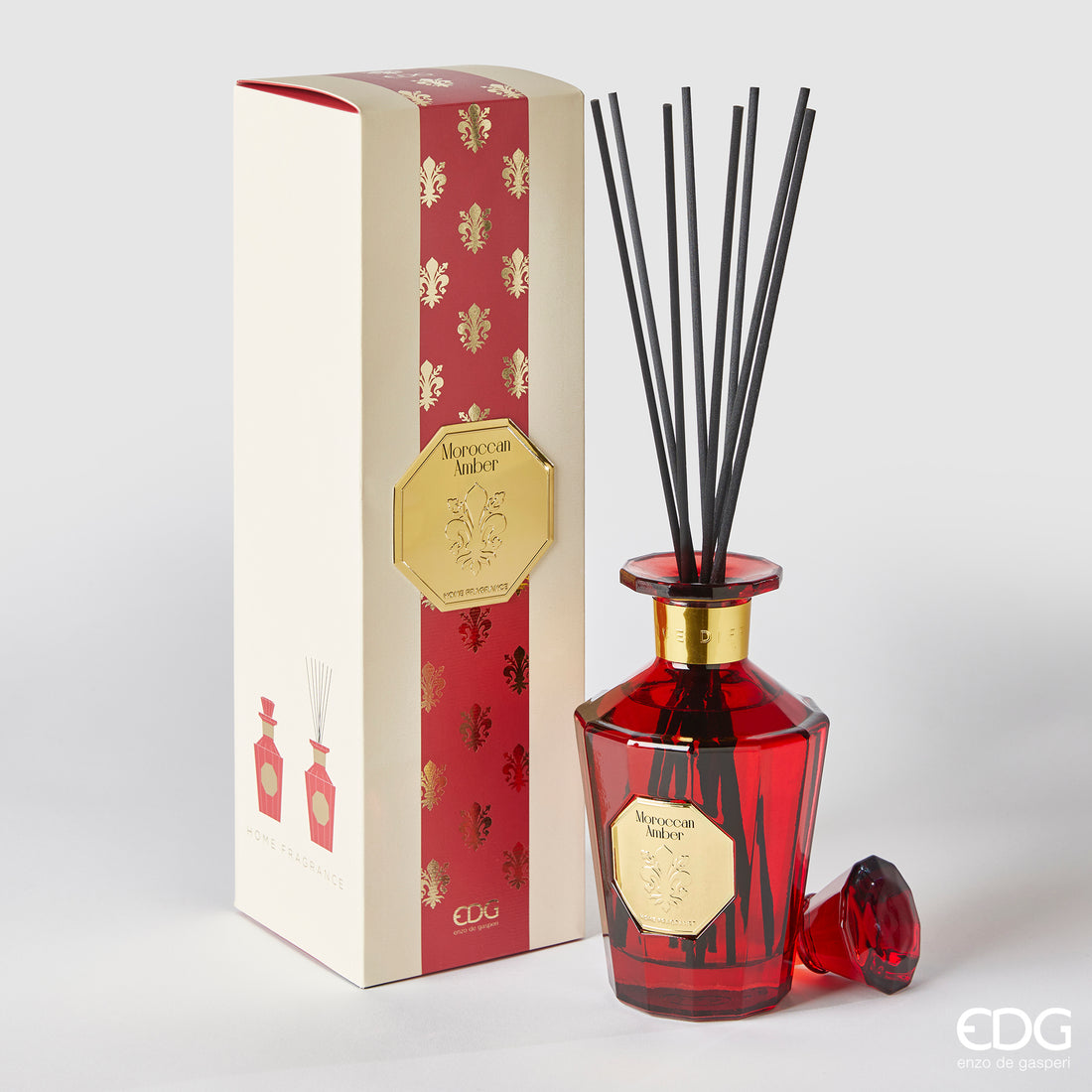 EDG Enzo De Gasperi Raumduftstäbchen Flasche Goldlily 500ml + Stäbchen H21 Moroccanambe