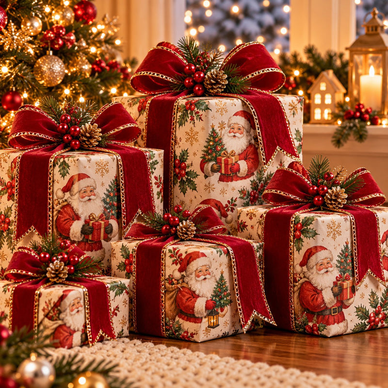 Piovaccari Nastro Velvet Embrace Rosso 25 mm x 10 m – Nastro in Velluto per Albero di Natale, Fiocchi, Pacchi Regalo e Addobbi Natalizi