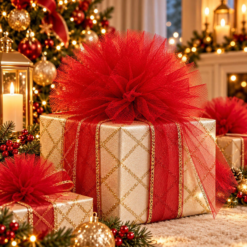 Piovaccari Pom-Pom Rot Ø40 cm – Weihnachtsdekoration für den Weihnachtsbaum, Schmuck, Feste und dekorative Arrangements