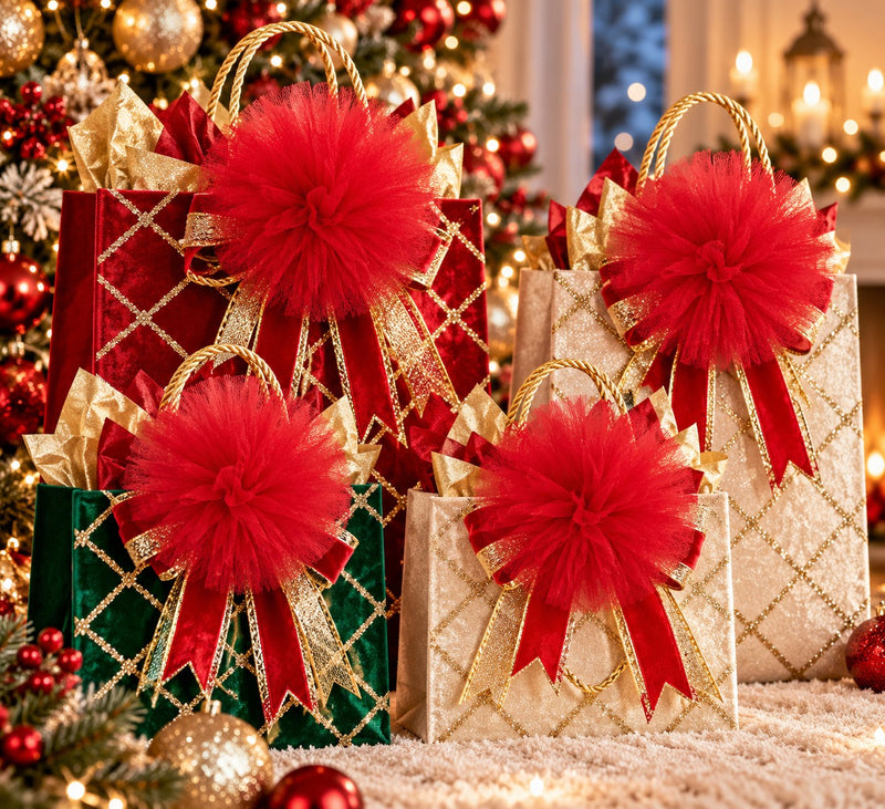 Piovaccari Pon Pon Rot Ø16 cm – Weihnachtsdekoration für den Weihnachtsbaum, Schmuck, Feste und dekorative Arrangements
