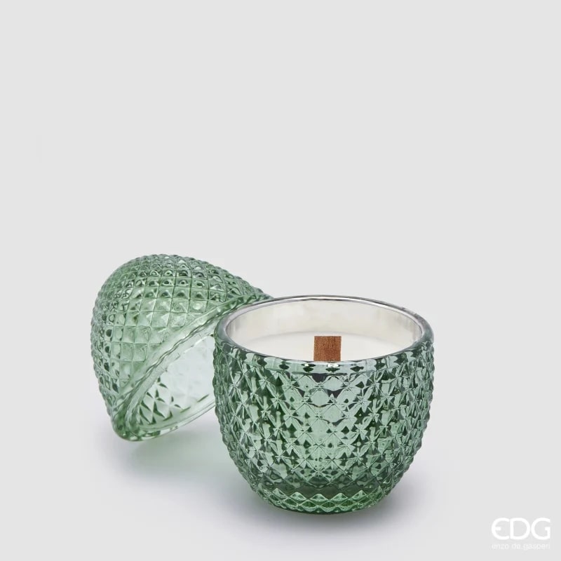 EDG Enzo De Gasperi Duftkerze Ei-Form mit Duft H 12 cm D 8 cm Feige & Gardenie