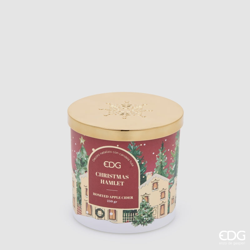 EDG Enzo De Gasperi Candela Noel Profumata Sidro di Mela e Miele H10 Ø10 cm – Candela Natalizia