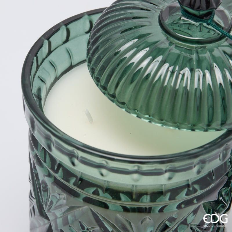 EDG Enzo De Gasperi Candela Natalizia Crystal Profumata Cardamom Snaps H18 Ø12 cm – Decorazione di Natale
