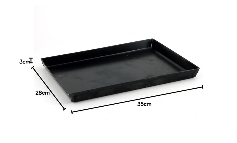 AGNELLI Rechteckiges Backblech Stahlblech Blau 35x28x3 cm