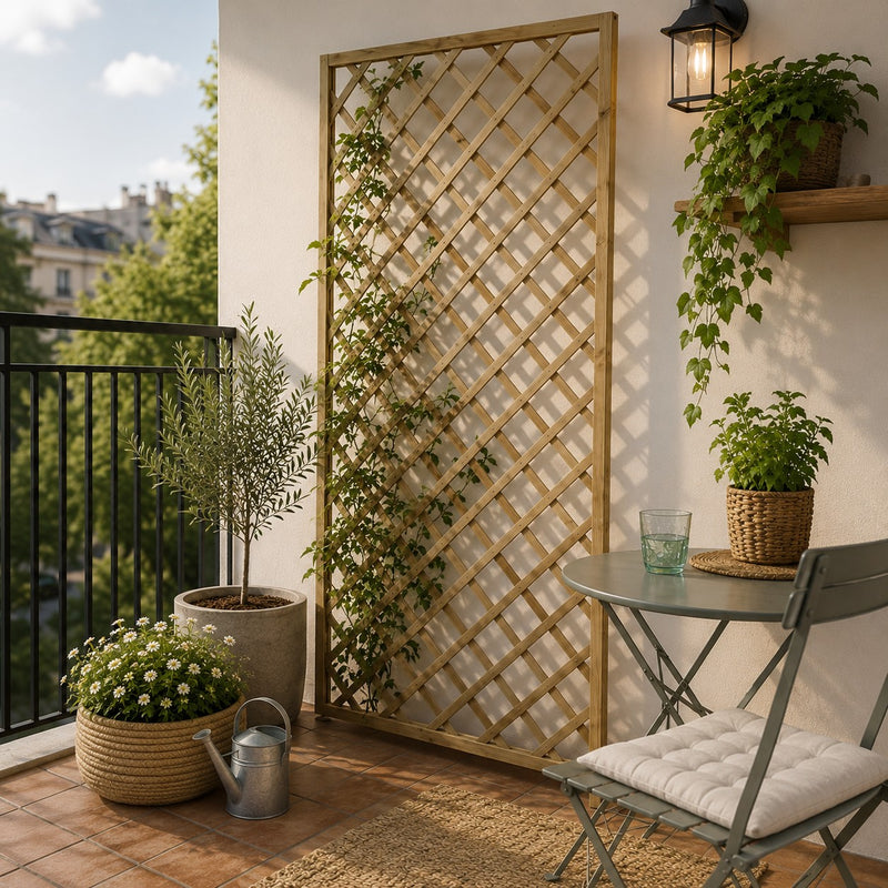 L'Arcolaio Holzgitter Garden Rechteckig Imprägniertes Holz 100x200cm