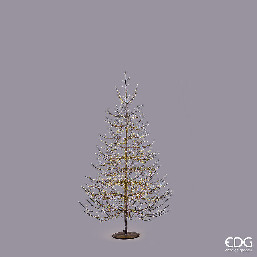 EDG Enzo De Gasperi Albero di Natale Faggio Blach Rich 1440 MicroLED H150 Ø105 cm IP44 – Albero Luminoso da Estern