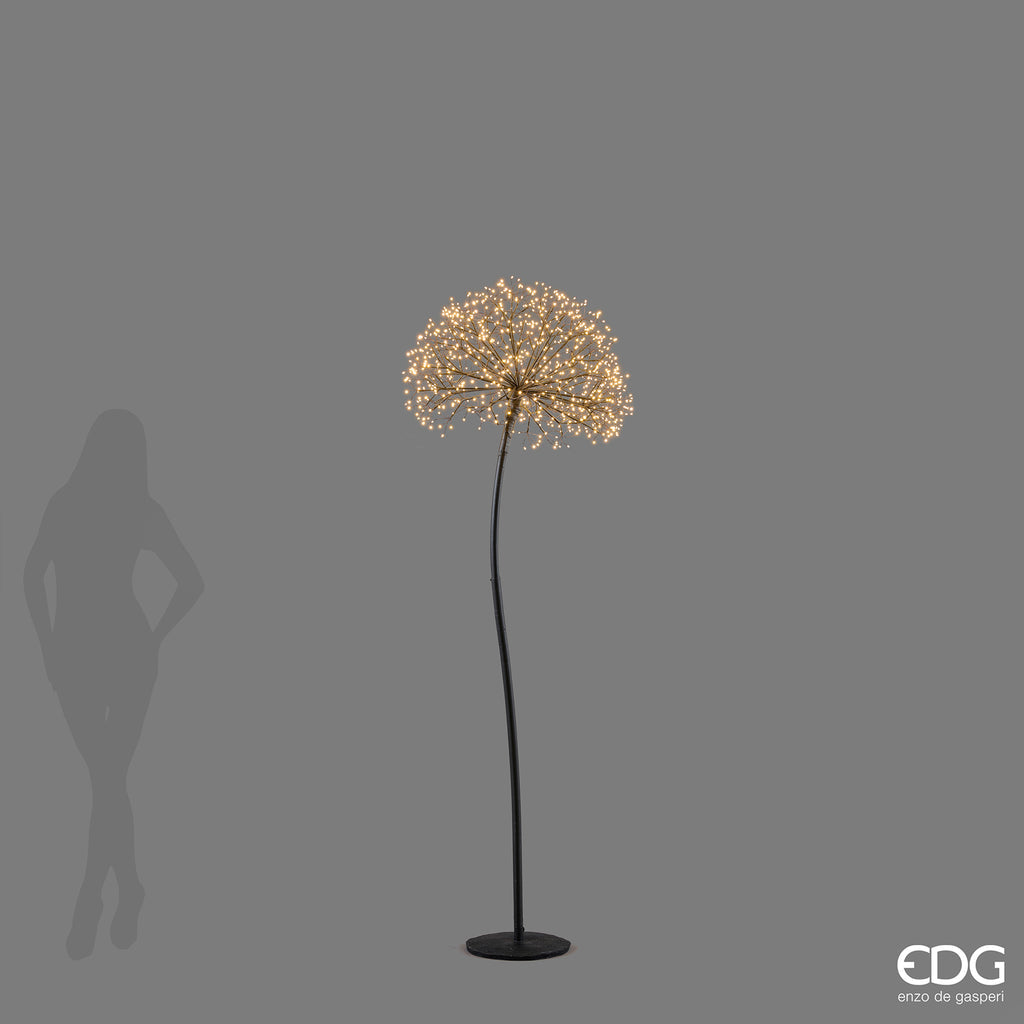 EDG Enzo De Gasperi Decoro Tarassaco Rich Schwarz 1200 MicroLED H210 Ø60 cm IP44 – Leuchtende Weihnachtsdekoration