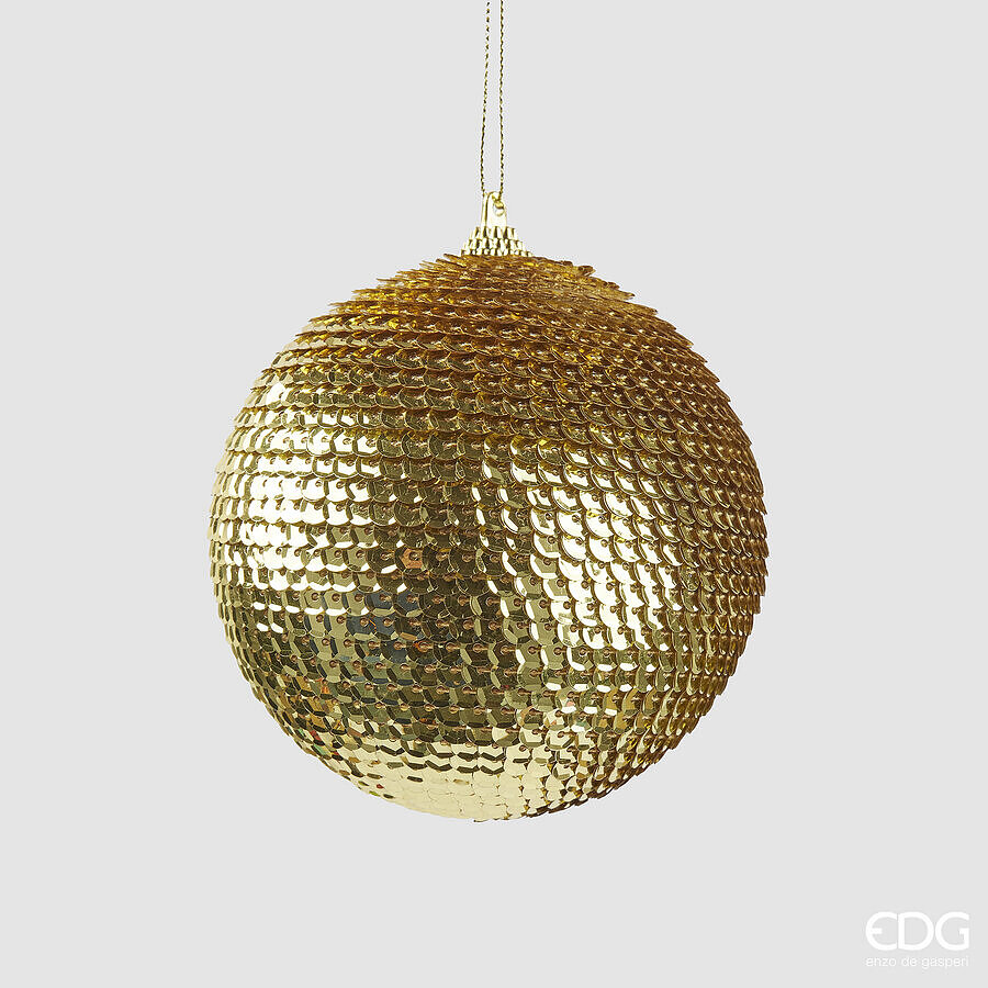 EDG Enzo De Gasperi Weihnachtsdekoration Kugel mit Schuppen D10 cm Gold