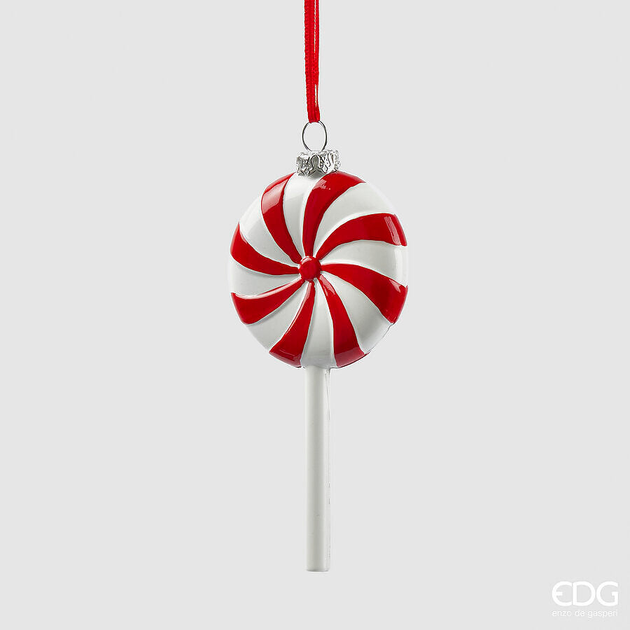 EDG Enzo De Gasperi Weihnachtsdekoration Candy H 13 cm B 6 cm Weiß Rot